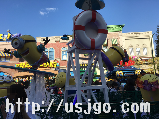 usj ミニオンパーク 噴水