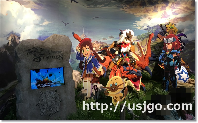 USJ　モンスターハンター ストーリーズ　等身大オブジェ