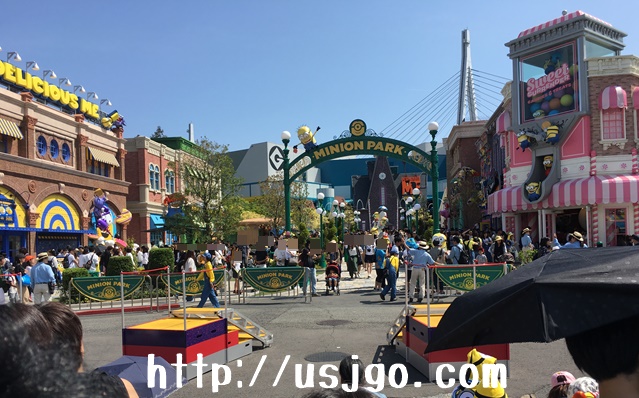 usjミニオンハチャメチャタイムの場所