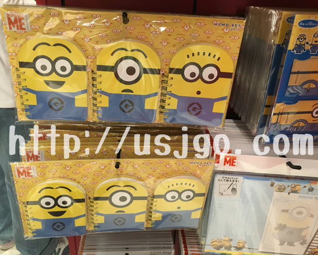 usj　ミニオンパーク　お土産グッズ　メモセット