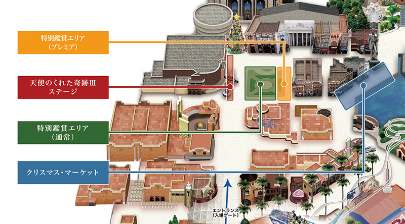 ユニバーサル・ワンダー・クリスマス 開催マップ