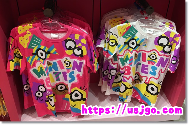 USJ　ミニオン　カラフルTシャツ