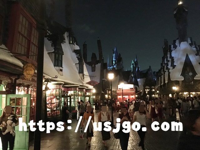 USJ 夜のハリポタエリア