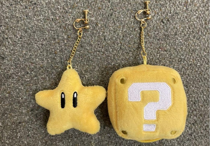 スーパースター&ハテナブロックイヤリング